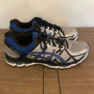 Asics Mens Gel Kayano 21 T4H2N Gray/Blue Running Shoes Sneakers Size 11